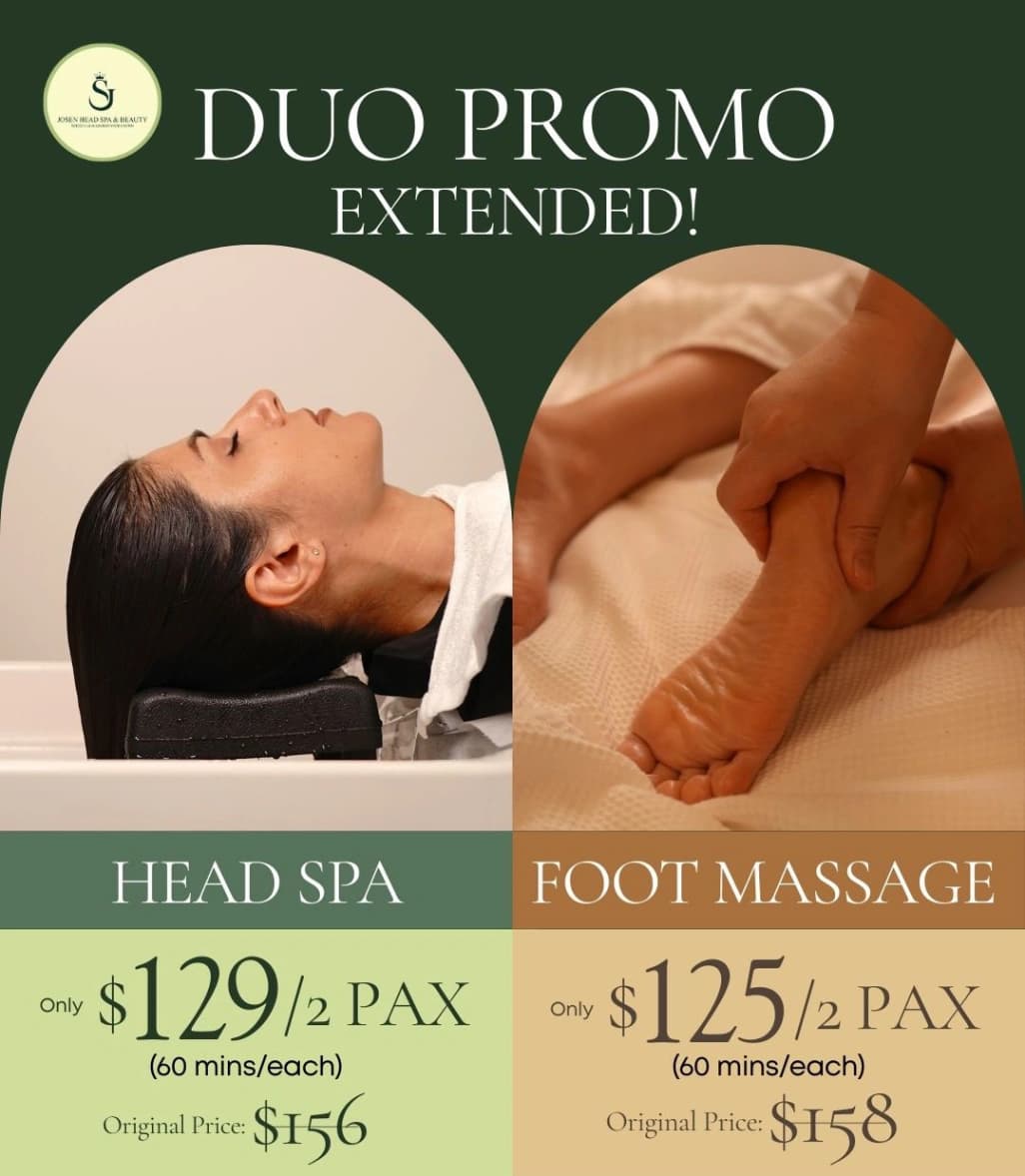 Limited Special: JAPANESE HEADSPA+FOOT MASSAGE