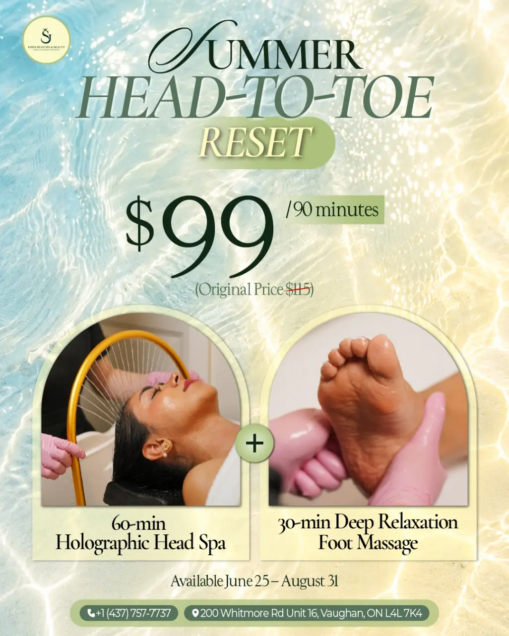 Holographic Head Spa & Foot Massage - 90min